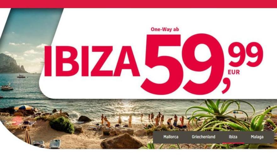 Ryanair comienza a vender vuelos a Ibiza de la compañía de Niki Lauda desde 60 €