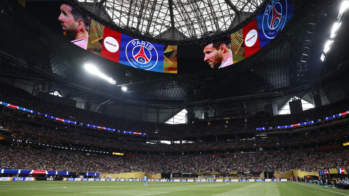 El Mercedes-Benz Stadium de Atlanta, durante el partido de octavos del Mundial de Clubes entre PSG e Inter Miami