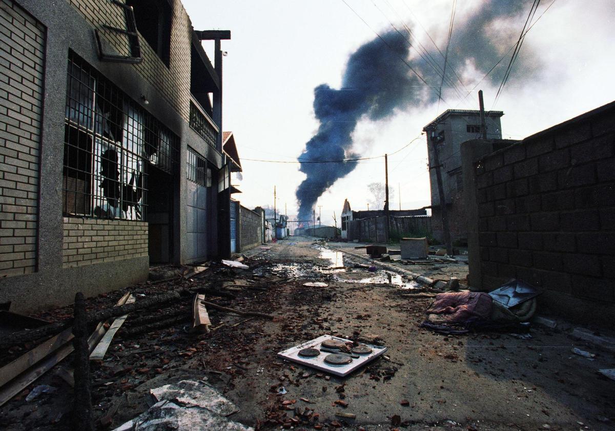 Destrucción causada en la guerra de Kosovo.