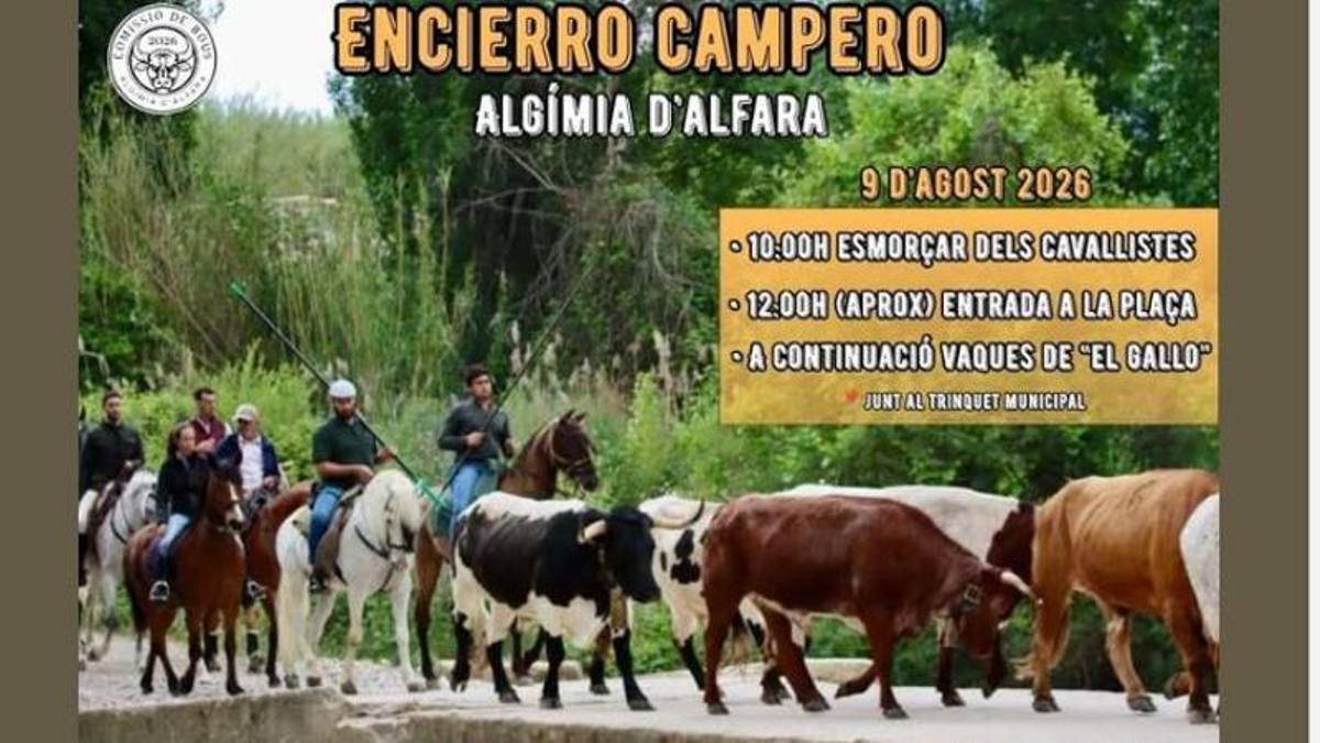 Cartel del encierro campero