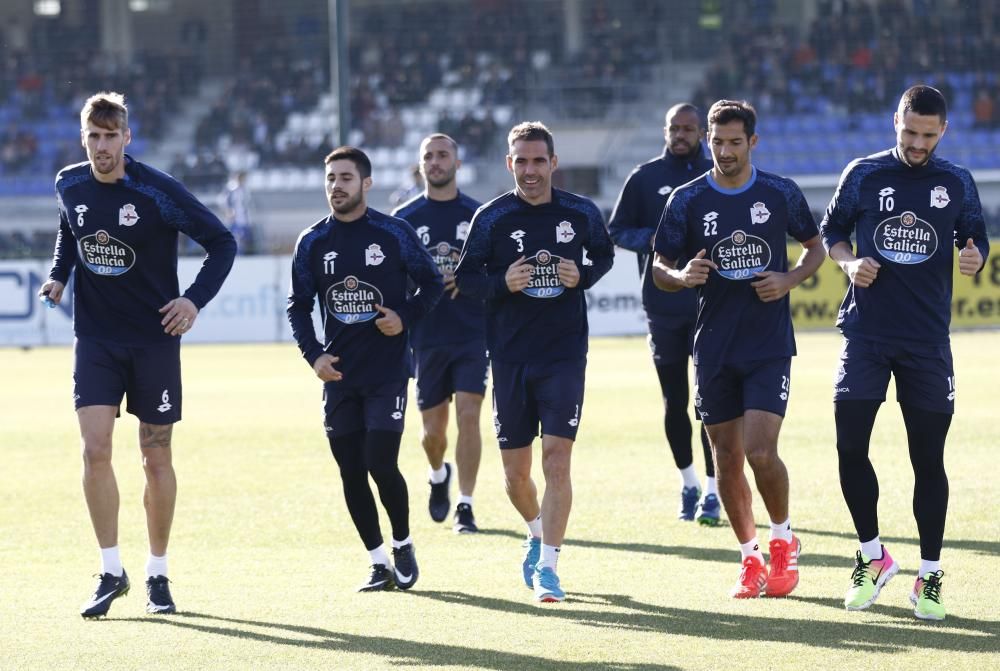 El Dépor trabaja el día tras el golpe del Bernabéu