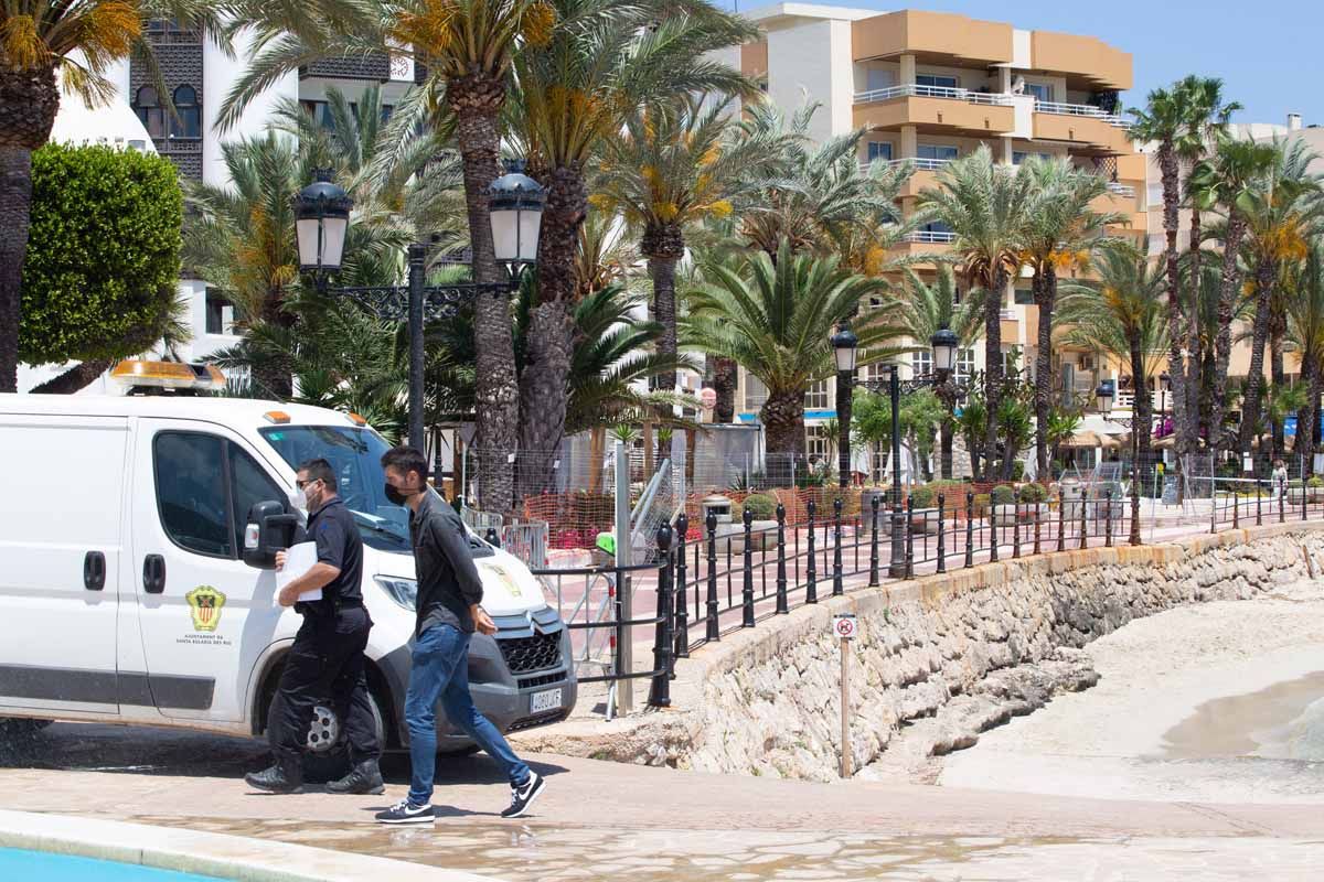 Empiezan los trabajos de reparación del Paseo Marítimo de Santa Eulària