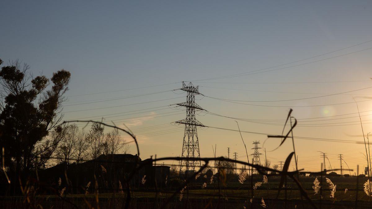 Postes eléctricos en Barcelona.