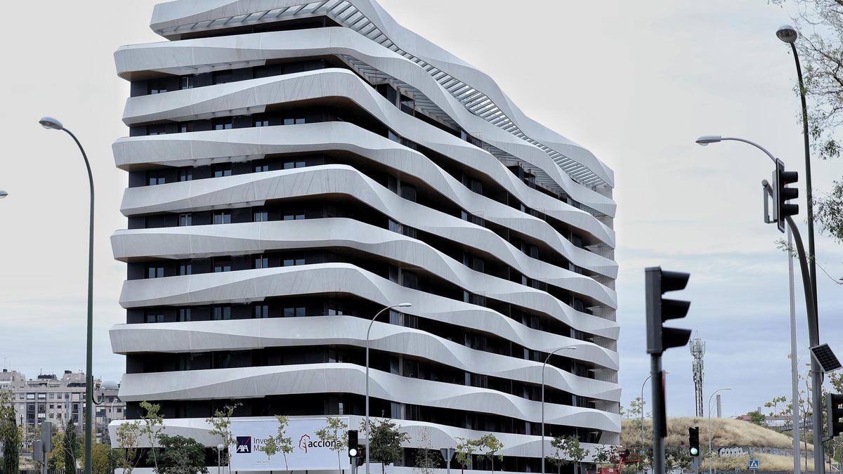 Edificio de viviendas en construcción en Madrid.