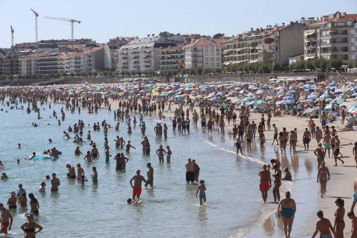 La playa de Silgar, en Sanxenxo.