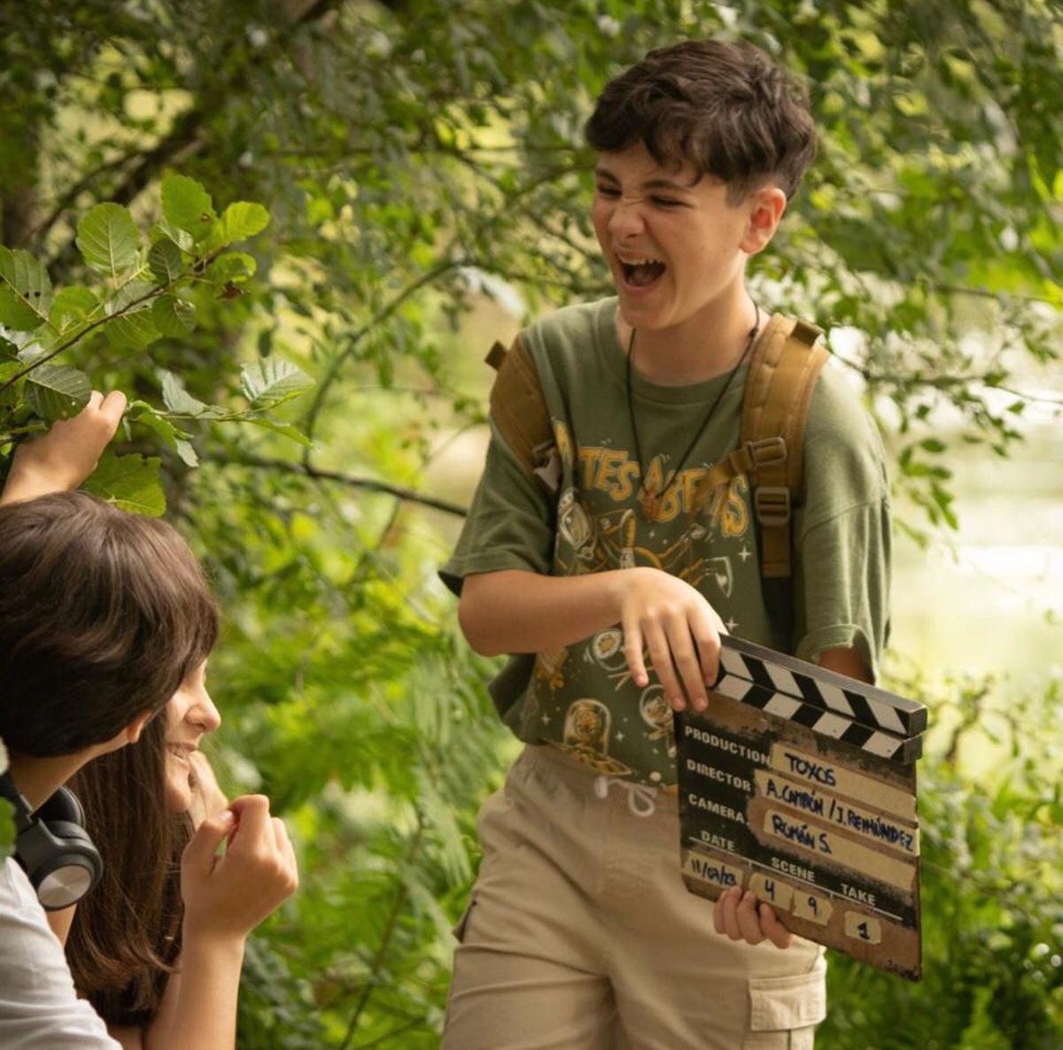 Rubén Buezas Domínguez, actor de 13 años que interpreta a Bruno en el corto Toxos, rodado en A Estrada