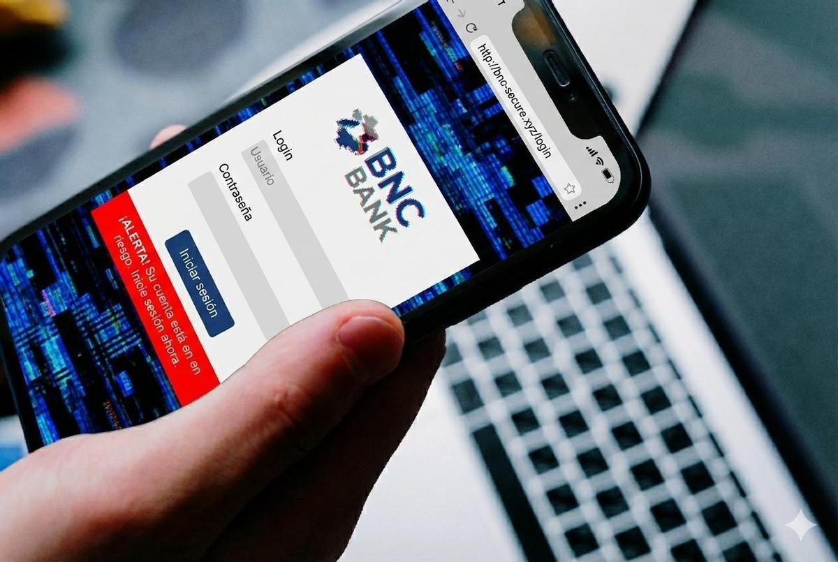 Teléfono móvil hackeado.