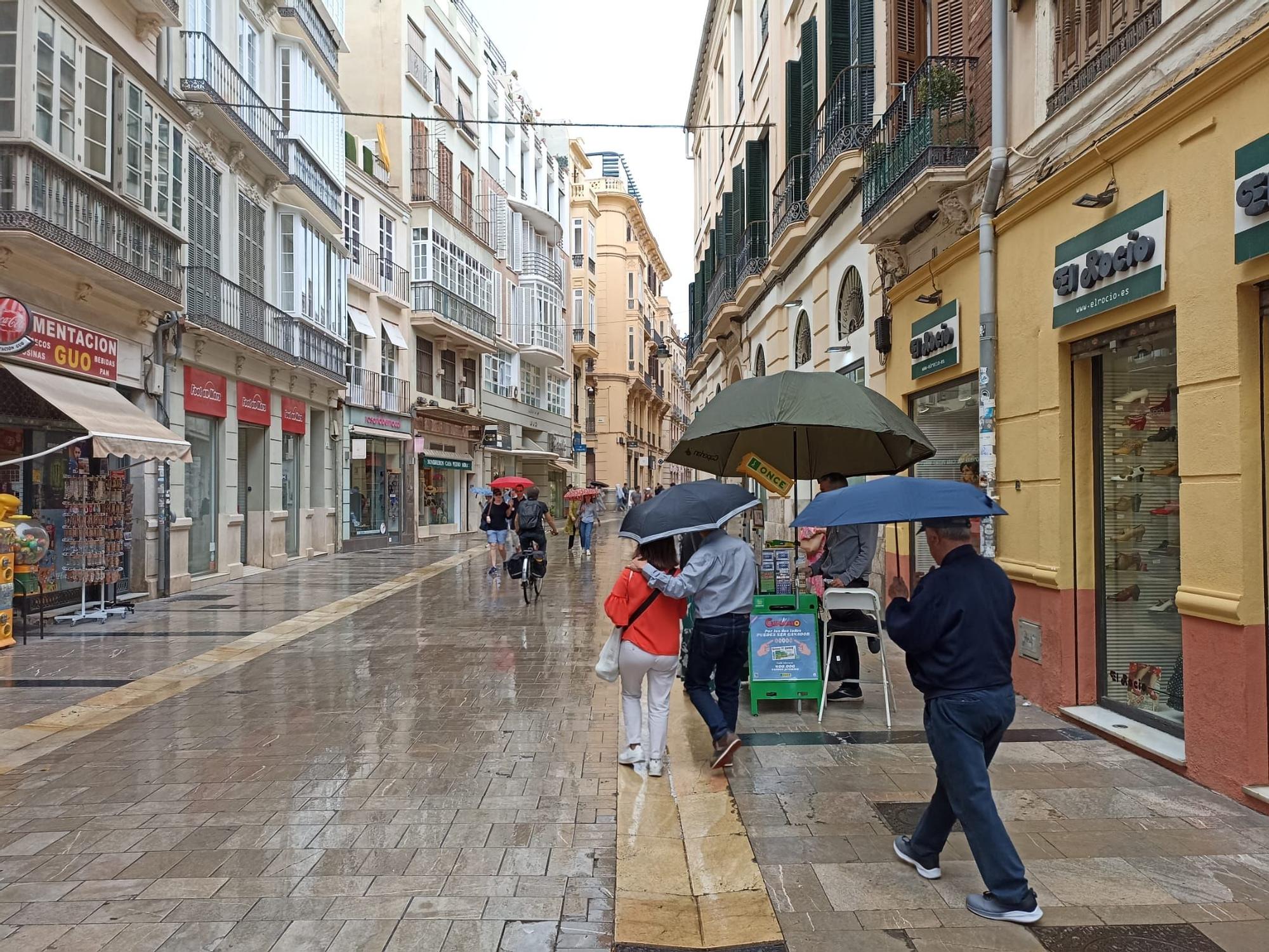 Llueve en Málaga, en alerta amarilla por tormenta