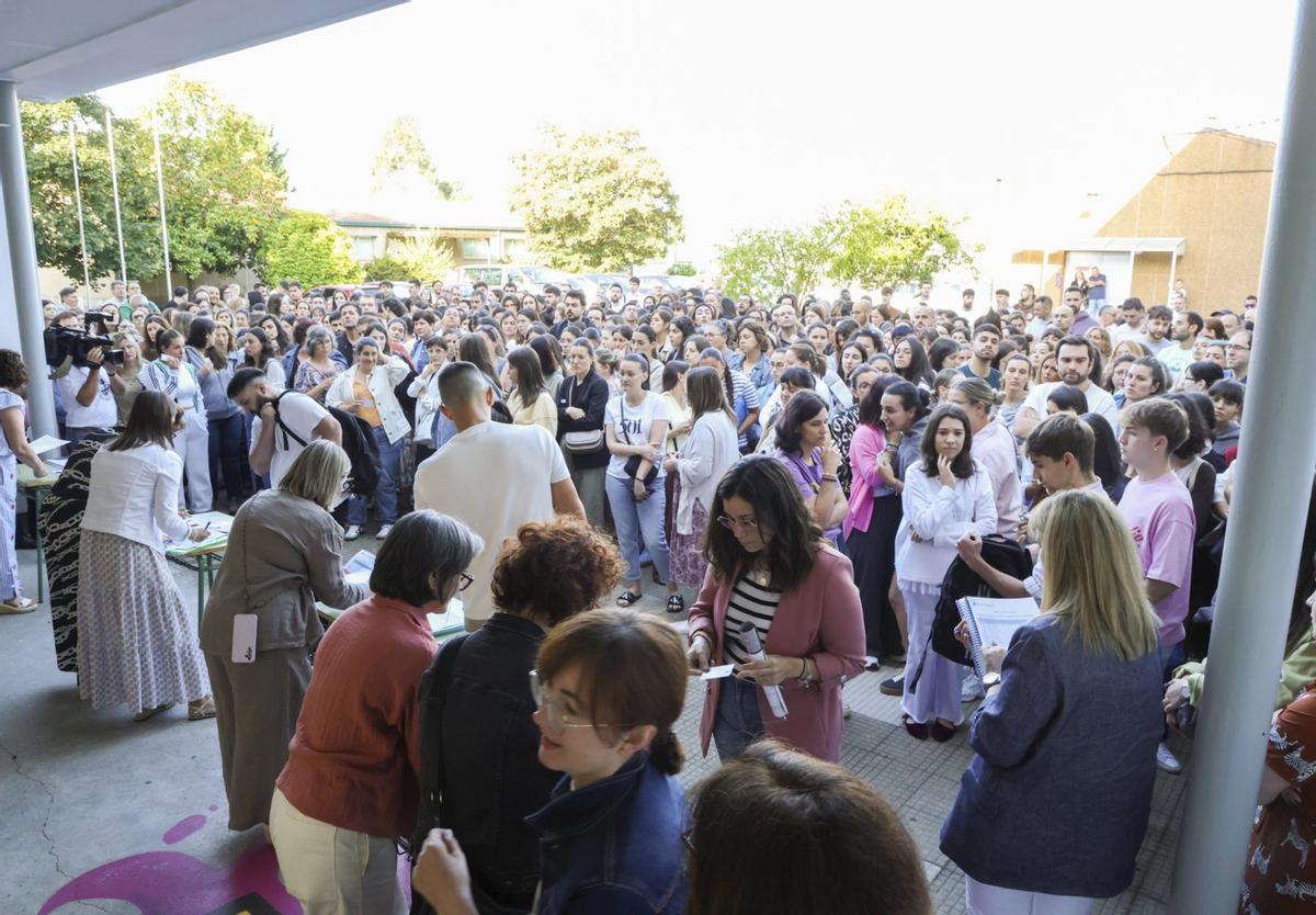 Aspirantes a una plaza en la OPE de Educación del pasado año. |  Xoán Álvarez