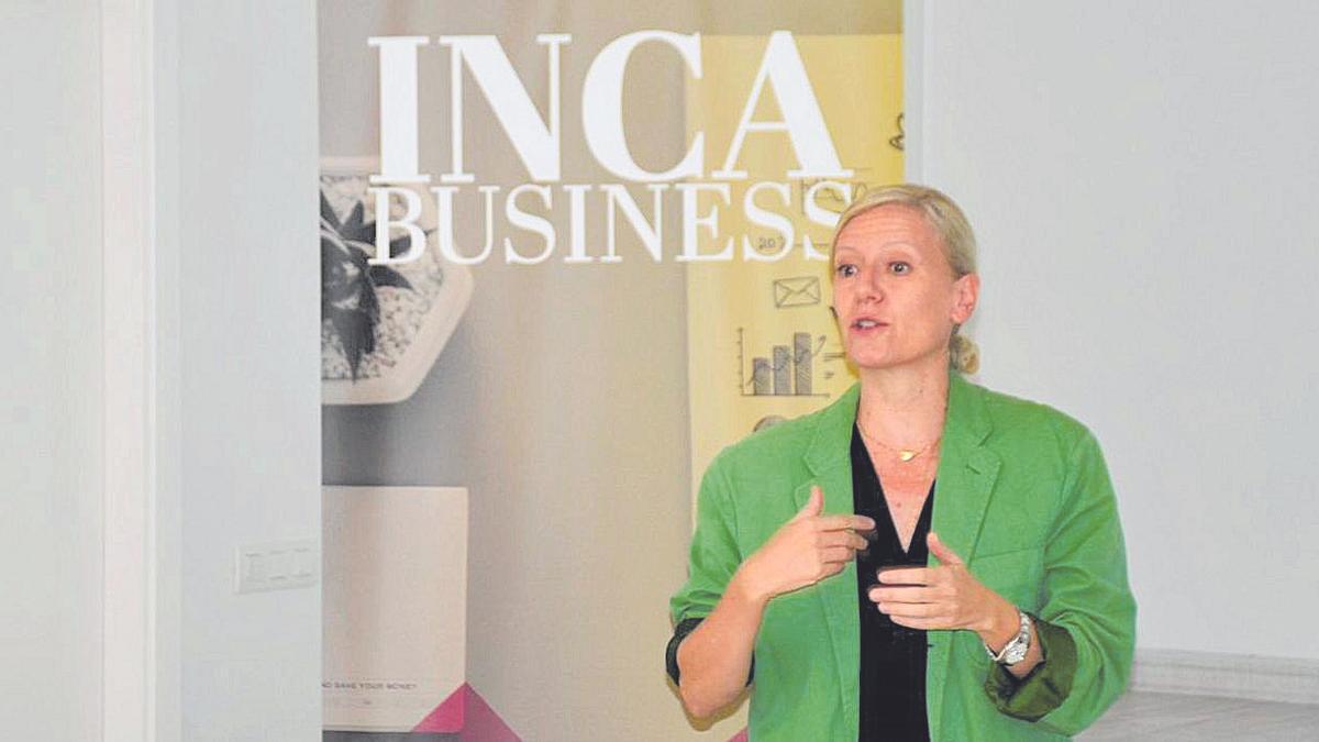 Anuska Menéndez, esta semana durante su charla en el marco del ‘Inca Business’.