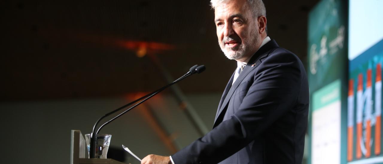 El alcalde de Barcelona, Jaume Collboni, durante la entrega de los premios Pimec.