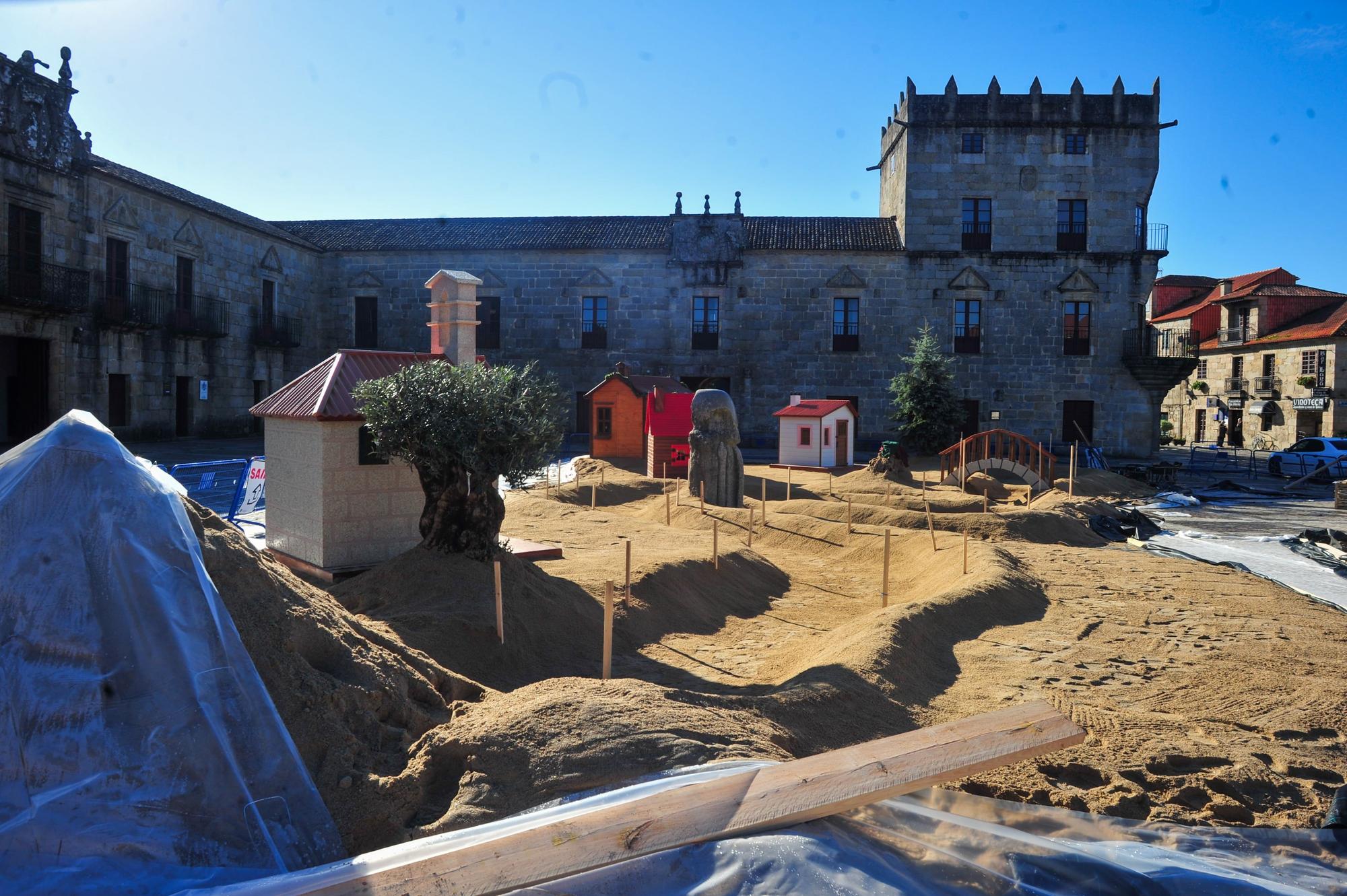 La aldea de Fefiñáns comienza a tomar forma gracias al trabajo de de los alumnos del Obradoiro de Emprego