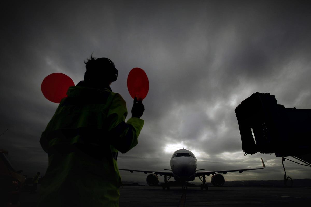 Un avión en Alvedro