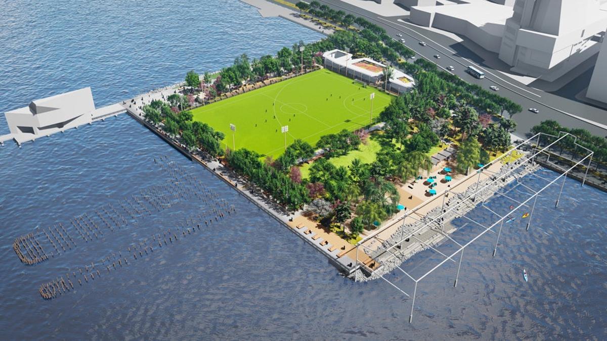 Así será la primera playa pública de Manhattan