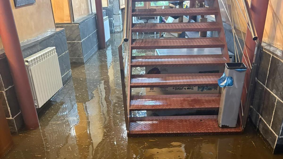 Estado en el que quedó la planta baja del museo tras la tormenta.