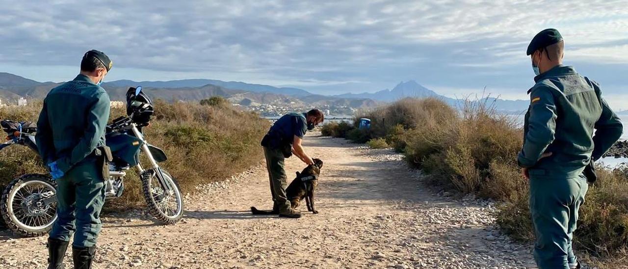 La Guardia Civil ha rastreado este lunes la playa canina