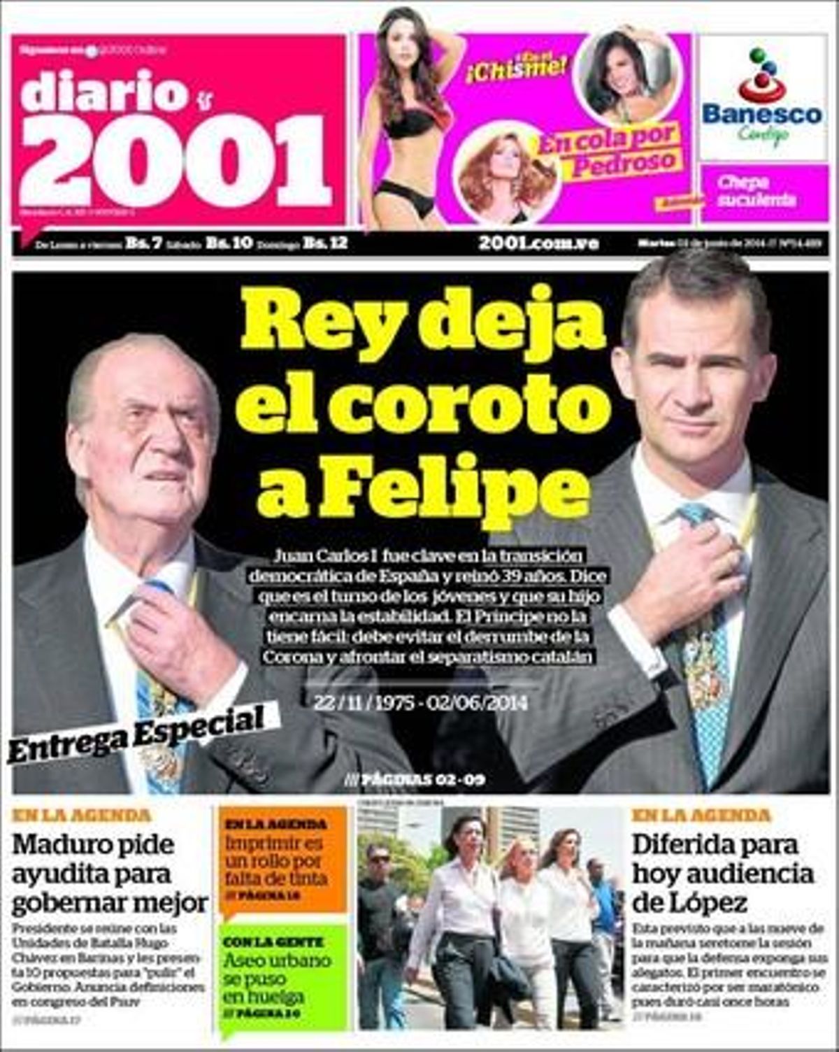 Diario 2001, de Veneçuela.