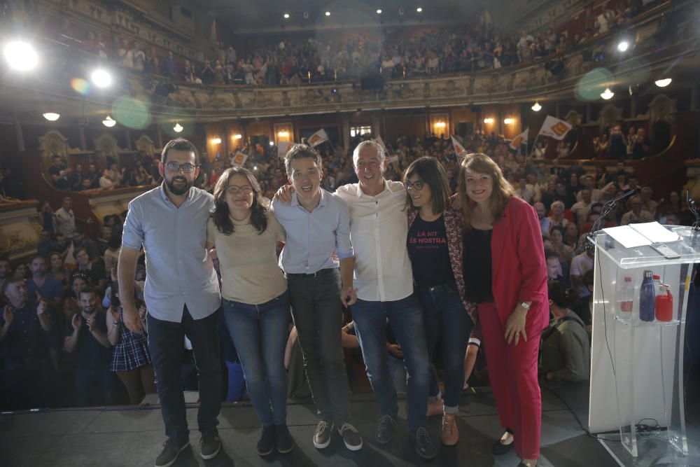 Mitin de Compromís con Íñigo Errejón en València