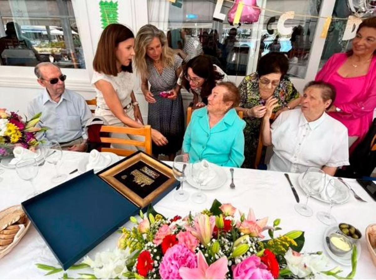 Maria Juan Marí, durante la fiesta de su centenario