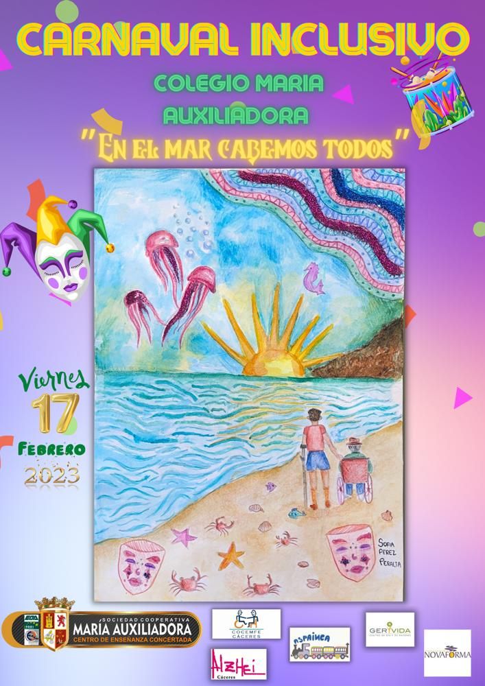 Cartel del carnaval del colegio María Auxiliadora.