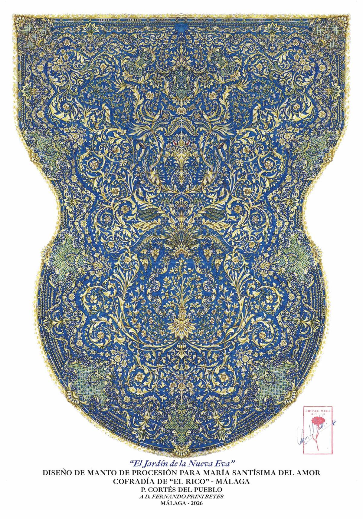 Diseño del nuevo manto procesional para la Virgen del Amor.