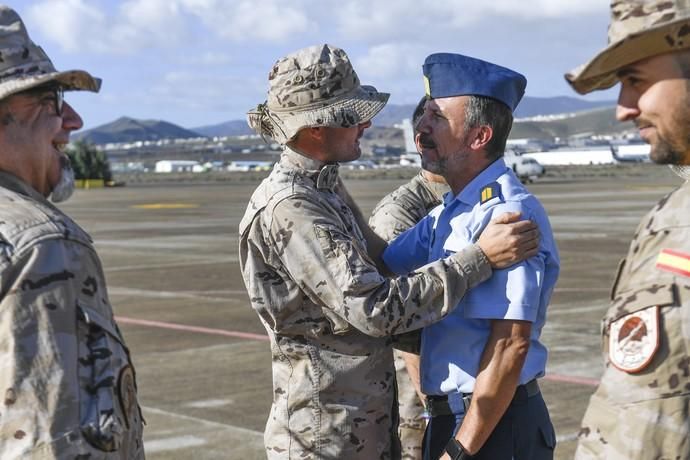 CANARIAS Y ECONOMIA 18-01-2019 BASE AEREA DE GANDO. TELDE-INGENIO. Ejército del Aire. Bienvenida del escuadrón del 10ª contingente del destacamento rappa en Sigonella.  FOTOS: JUAN CASTRO