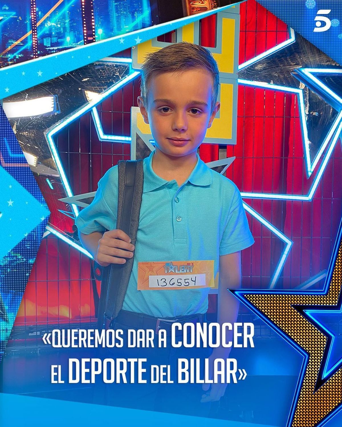 El mensaje en favor del deporte del billar estuvo bien claro desde el inicio de la participación del niño de Orpesa en &#039;Got Talent&#039;.