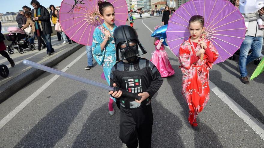 Niños en el desfile del pasado carnaval. // G. Santos