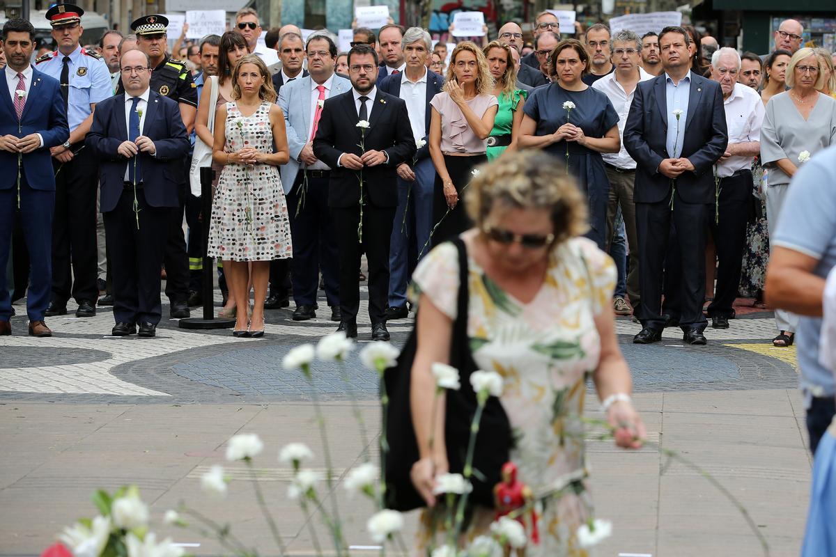 Homenaje a las víctimas del atentado del 17-A, en Barcelona