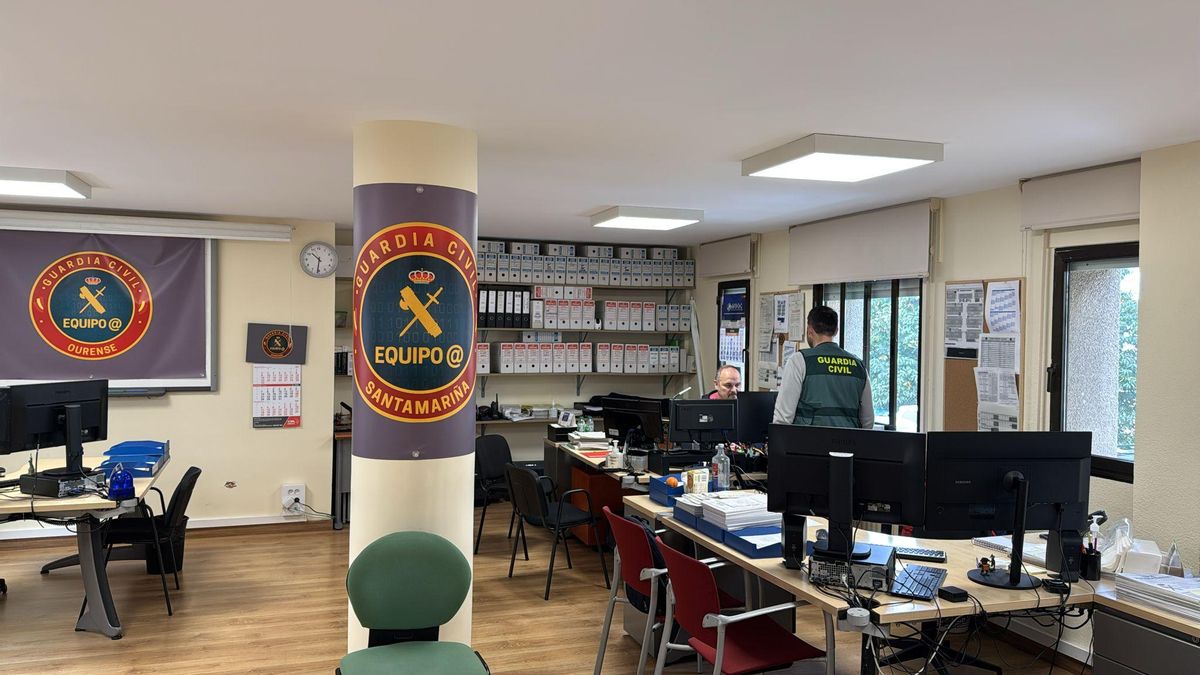 Oficina de los investigadores del Equipo @ Santamariña de la Guardia Civil de Ourense, en una imagen de archivo.