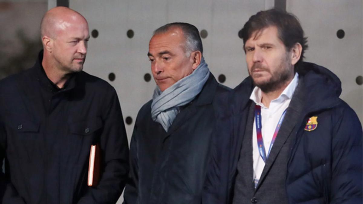 Mateu Alemany, con Yuste y Cruyff