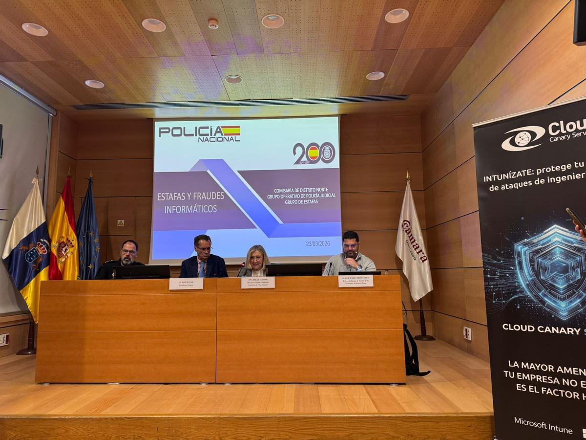 Momento de la conferencia organizada por Oneport y la Cámara de Comercio de Gran Canaria.