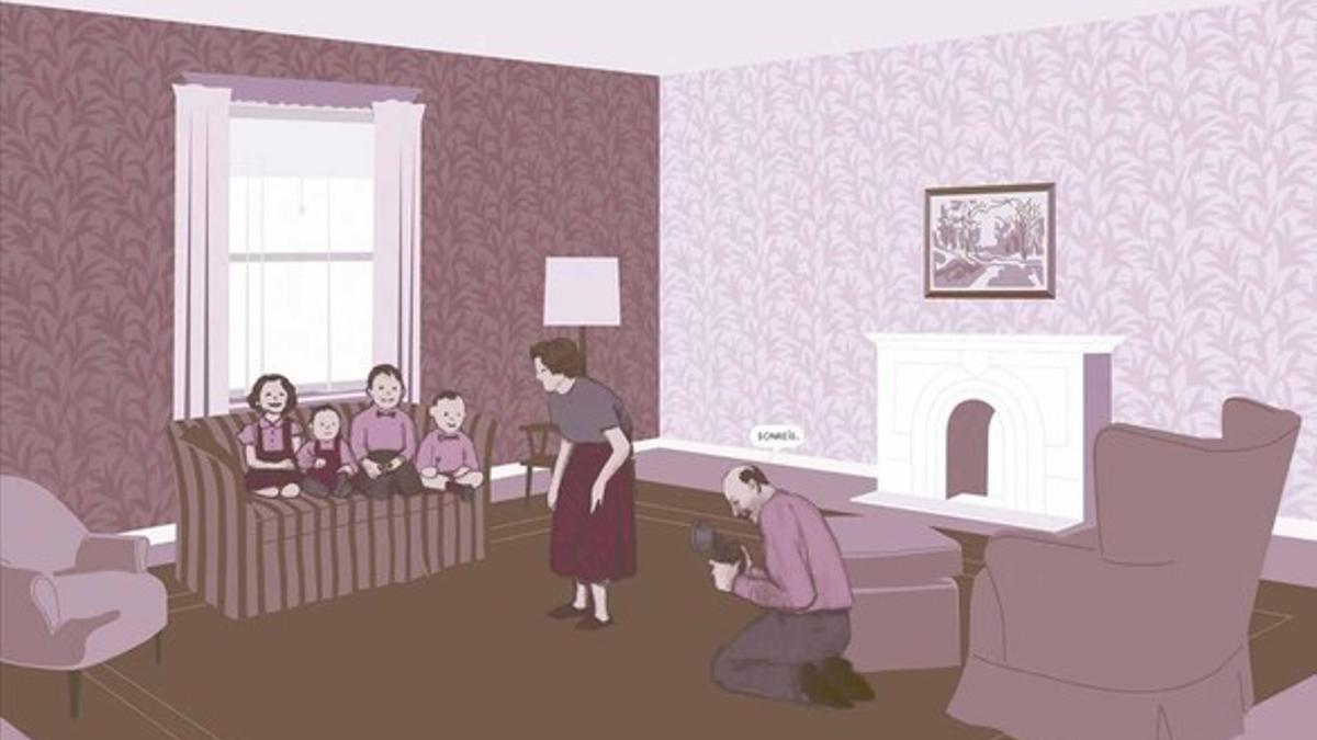 Doble página del cómic 'Aquí', de Richard McGuire.