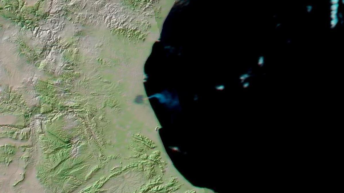 El incendio del Saler visto desde el espacio.
