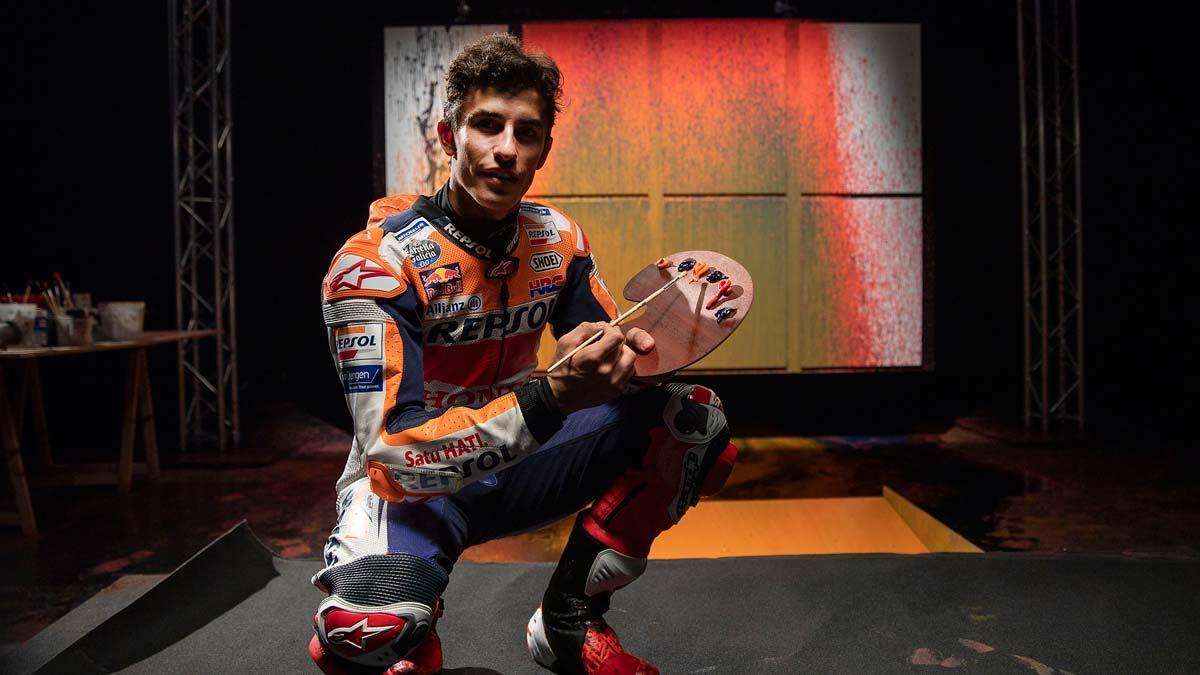 Marc Márquez, el artista de los 8 titulos. El piloto de Repsol Honda nos descubre una de sus pasiones ocultas: la pintura.