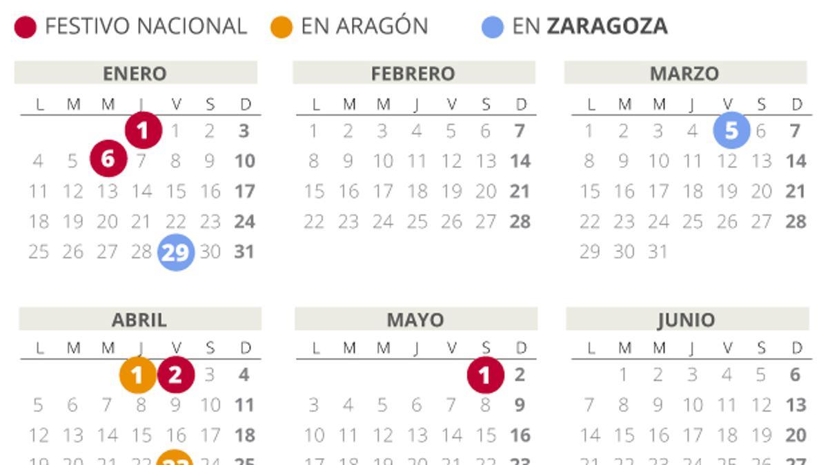 Calendario laboral Zaragoza 2021