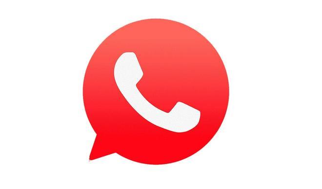 Logo de Whatsapp de color rojo.