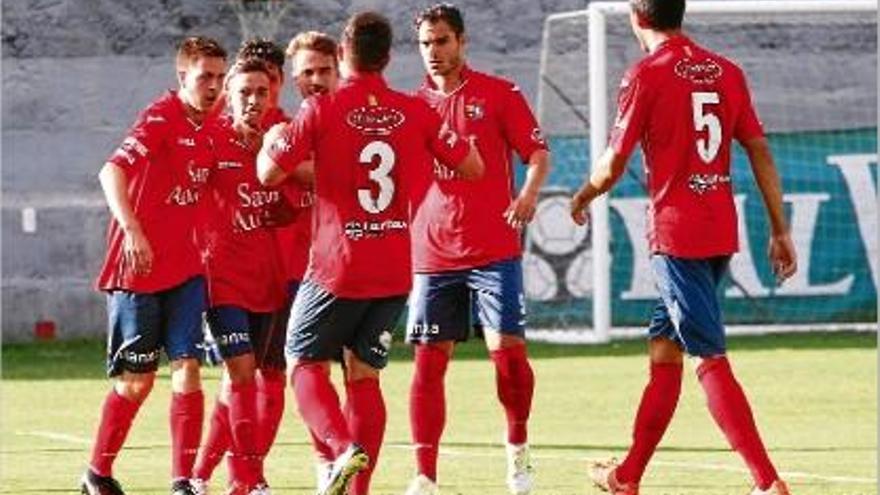 Els jugadors celebrant un gol en el partit contra l&#039;Al Wahda de la setmana passada.