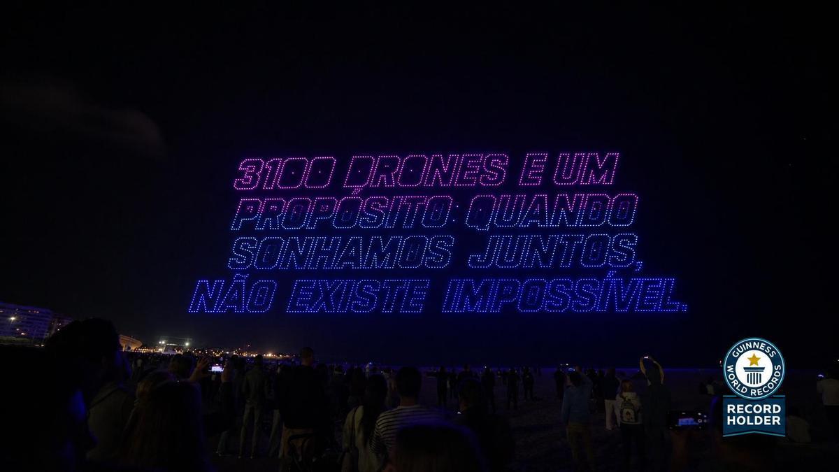 La frase más larga escrita con drones en Portugal.