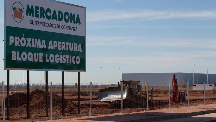 Parcela de Mercadona en Parc Sagunt donde ya ha empezado a construir su bloque logístico.