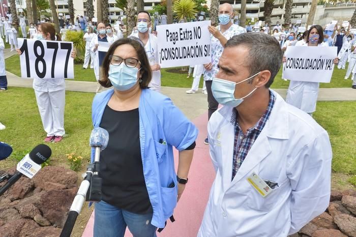 Manifestación de médicos temporales.