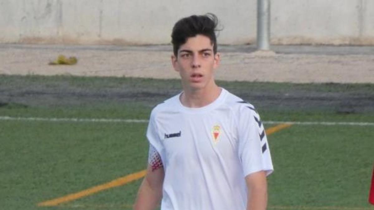 Fotografia de Aimar Cuadrado, juvenil del Real Murcia