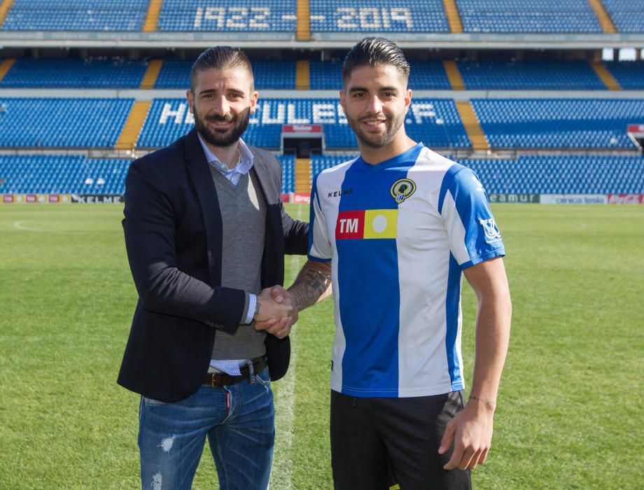 Presentación de Jona como nuevo jugador del Hércules CF