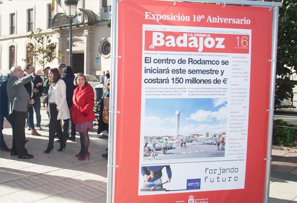 Exposición de portada del X aniversario de La Crónica de Badajoz