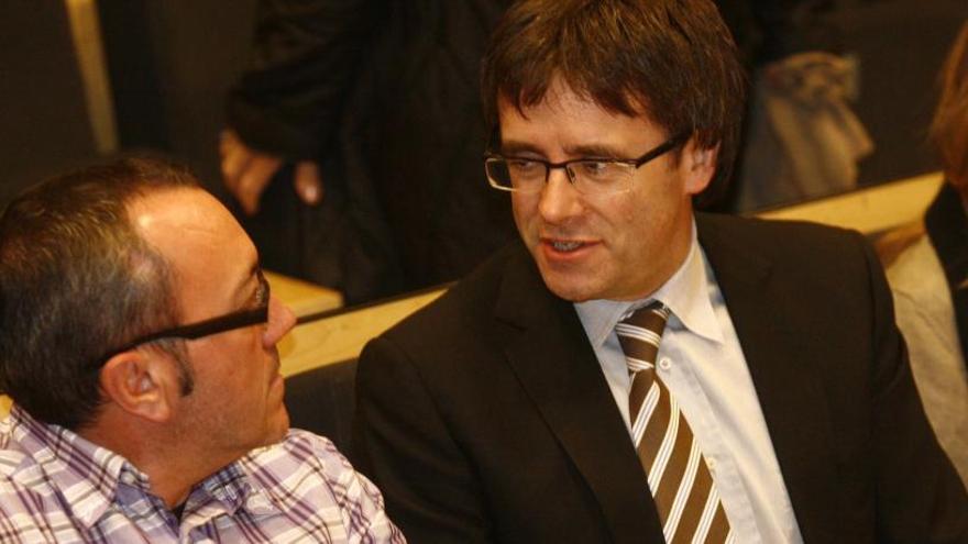 L&#039;exgerent, Albert Riera, amb Carles Puigdemont.