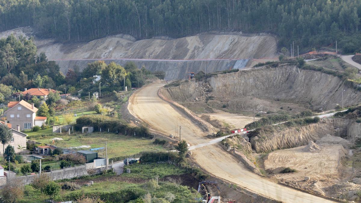 Obras en la circunvalación de Pontevedra