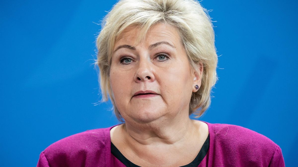 La primera ministra noruega, Erna Solberg.