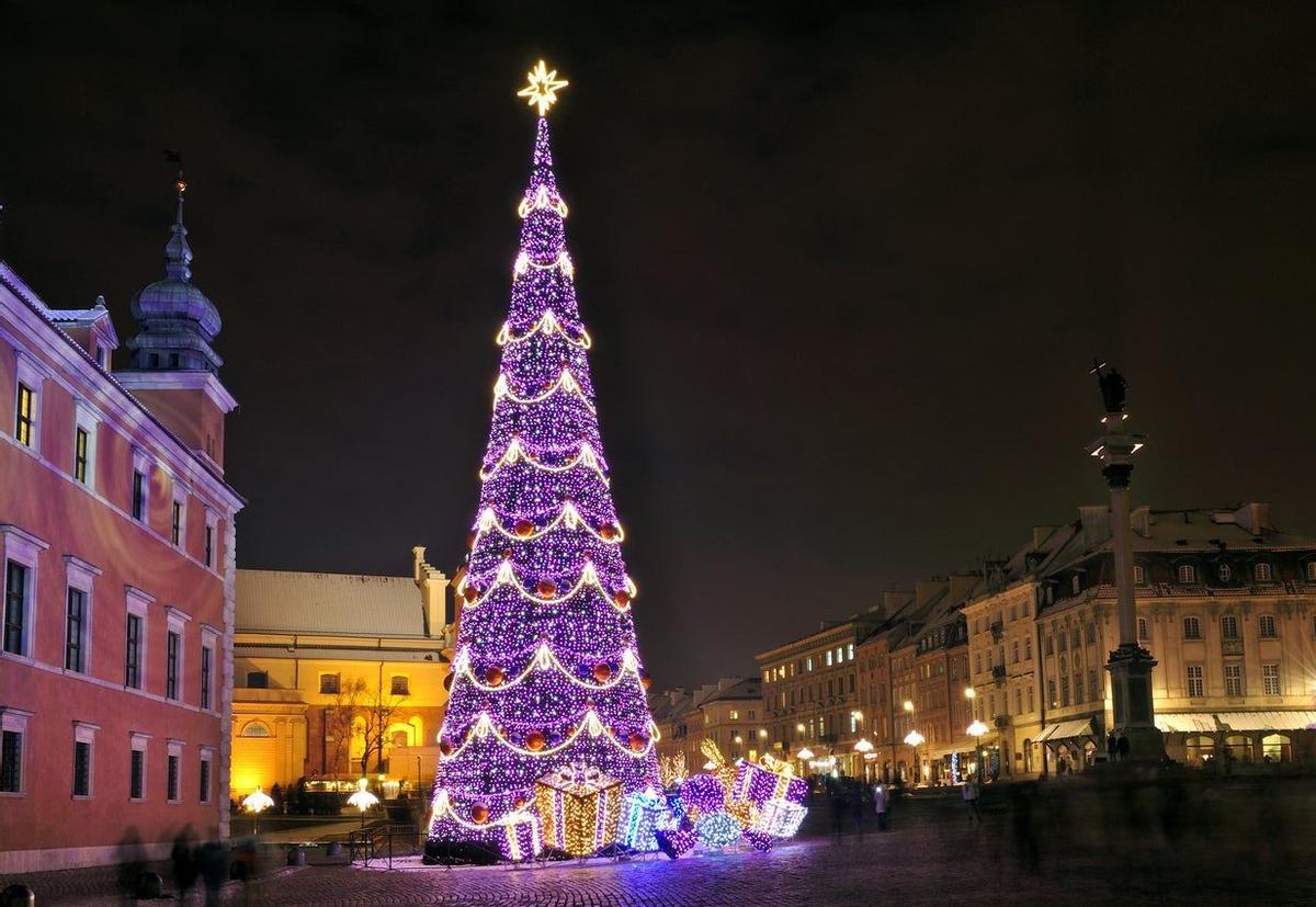 Varsovia, arbol navidad