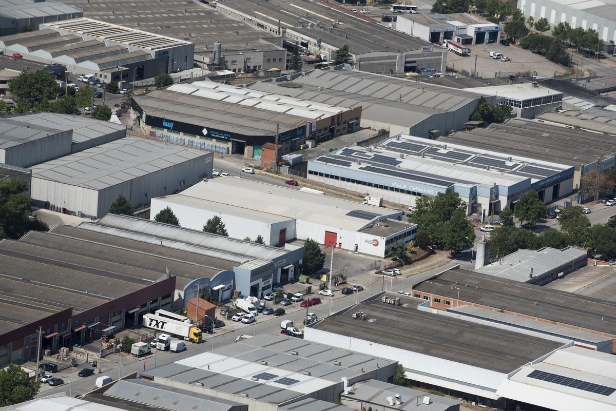 Vista aèria del polígon de Bufalvent de Manresa