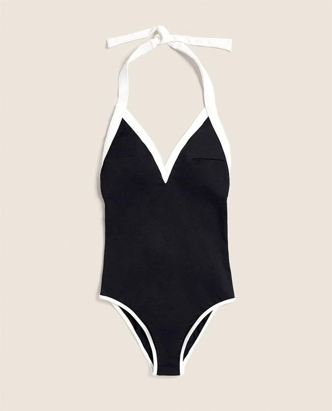 Bañador liso bicolor, de Zara Home